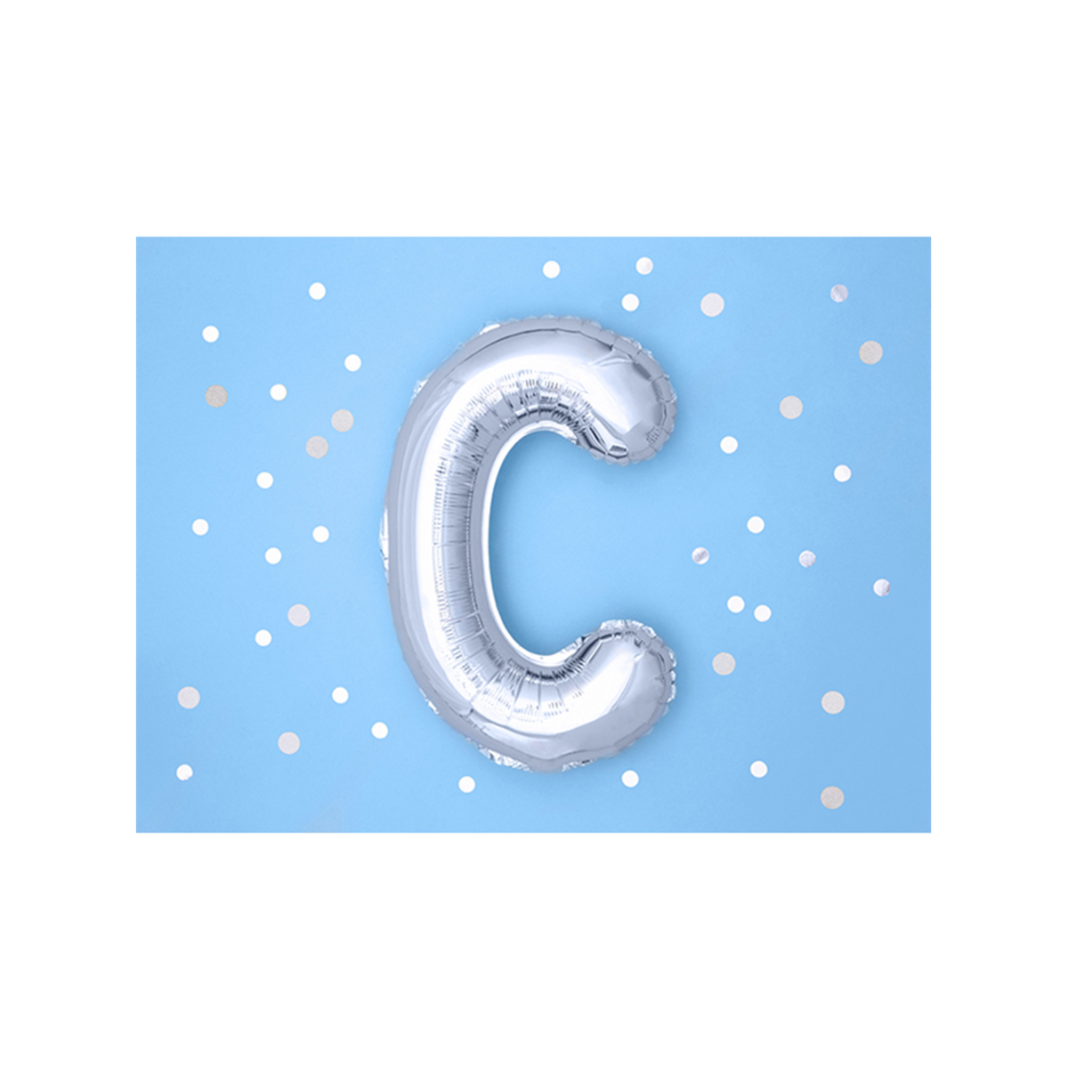 1 Ballon XS - Buchstabe C - Silber