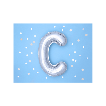 1 Ballon XS - Buchstabe C - Silber