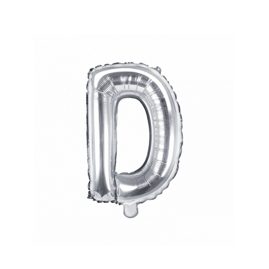 1 Ballon XS - Buchstabe D - Silber
