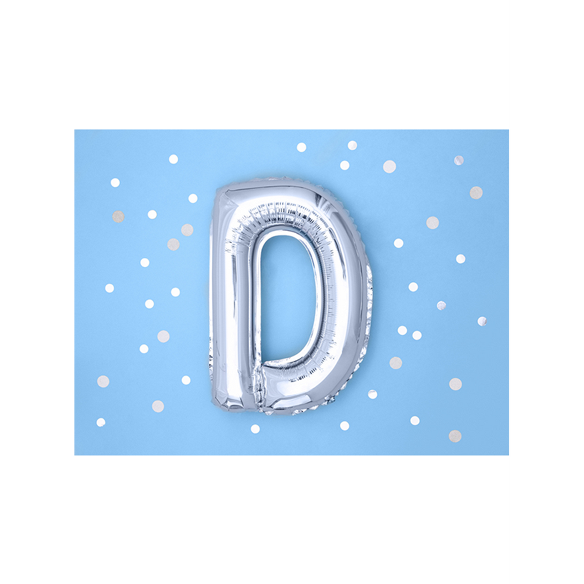 1 Ballon XS - Buchstabe D - Silber