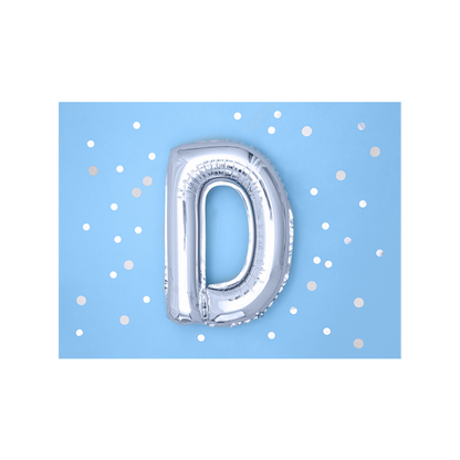 1 Ballon XS - Buchstabe D - Silber