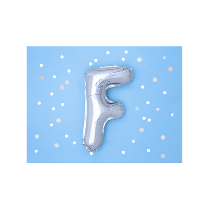 1 Ballon XS - Buchstabe F - Silber