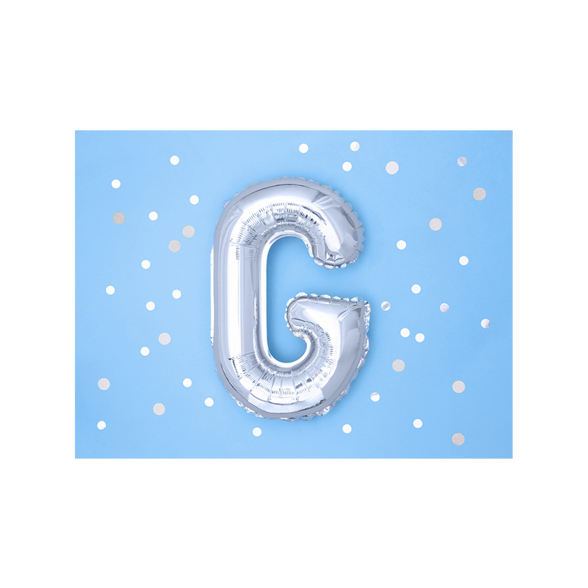 1 Ballon XS - Buchstabe G - Silber