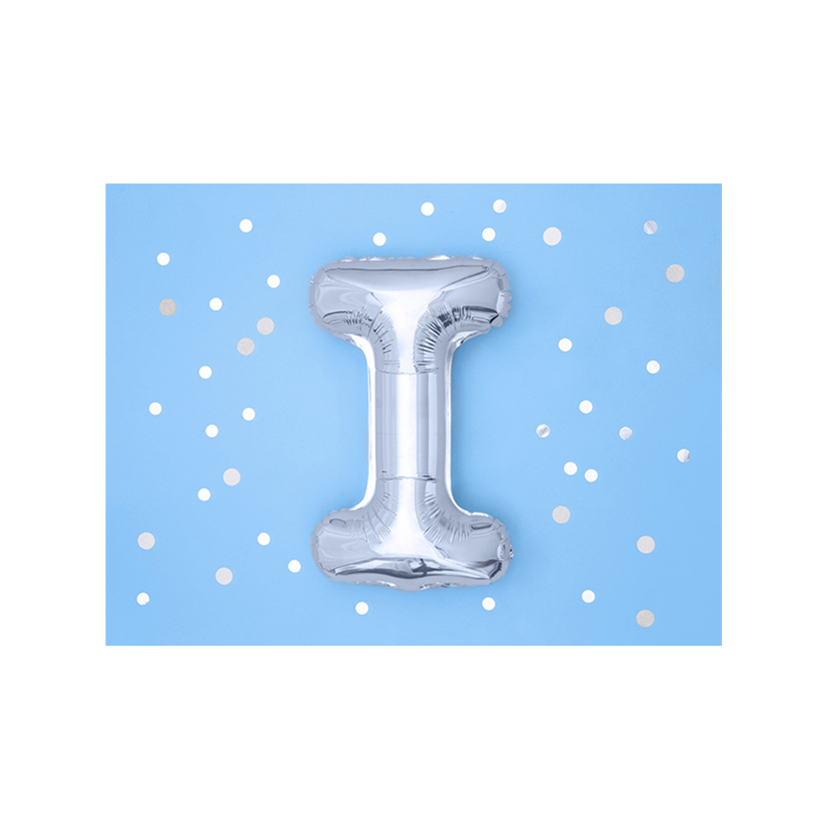 1 Ballon XS - Buchstabe I - Silber