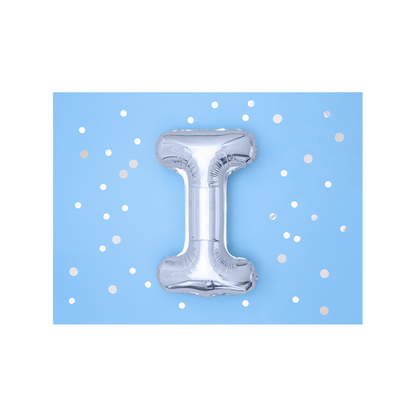 1 Ballon XS - Buchstabe I - Silber