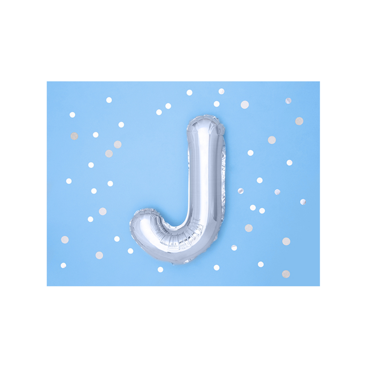 1 Ballon XS - Buchstabe J - Silber