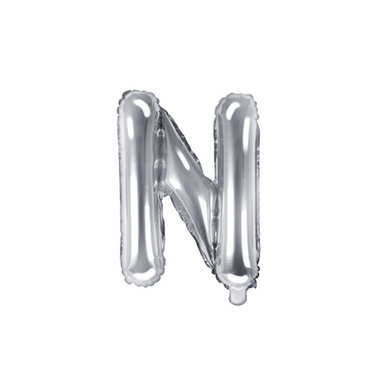 1 Ballon XS - Buchstabe N - Silber