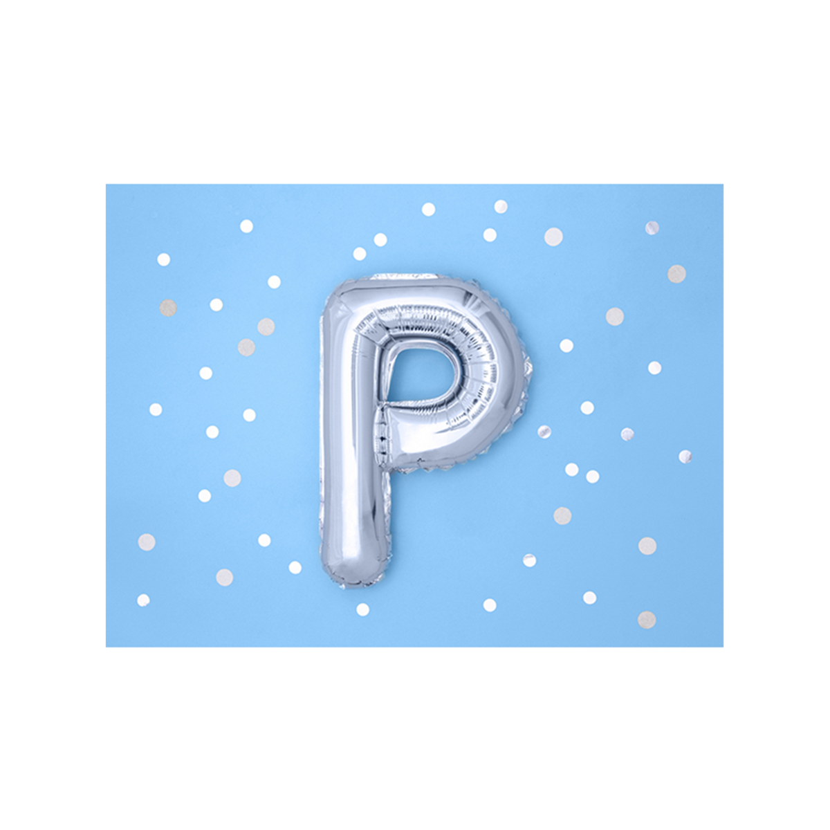 1 Ballon XS - Buchstabe P - Silber