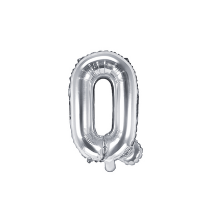 1 Ballon XS - Buchstabe Q - Silber