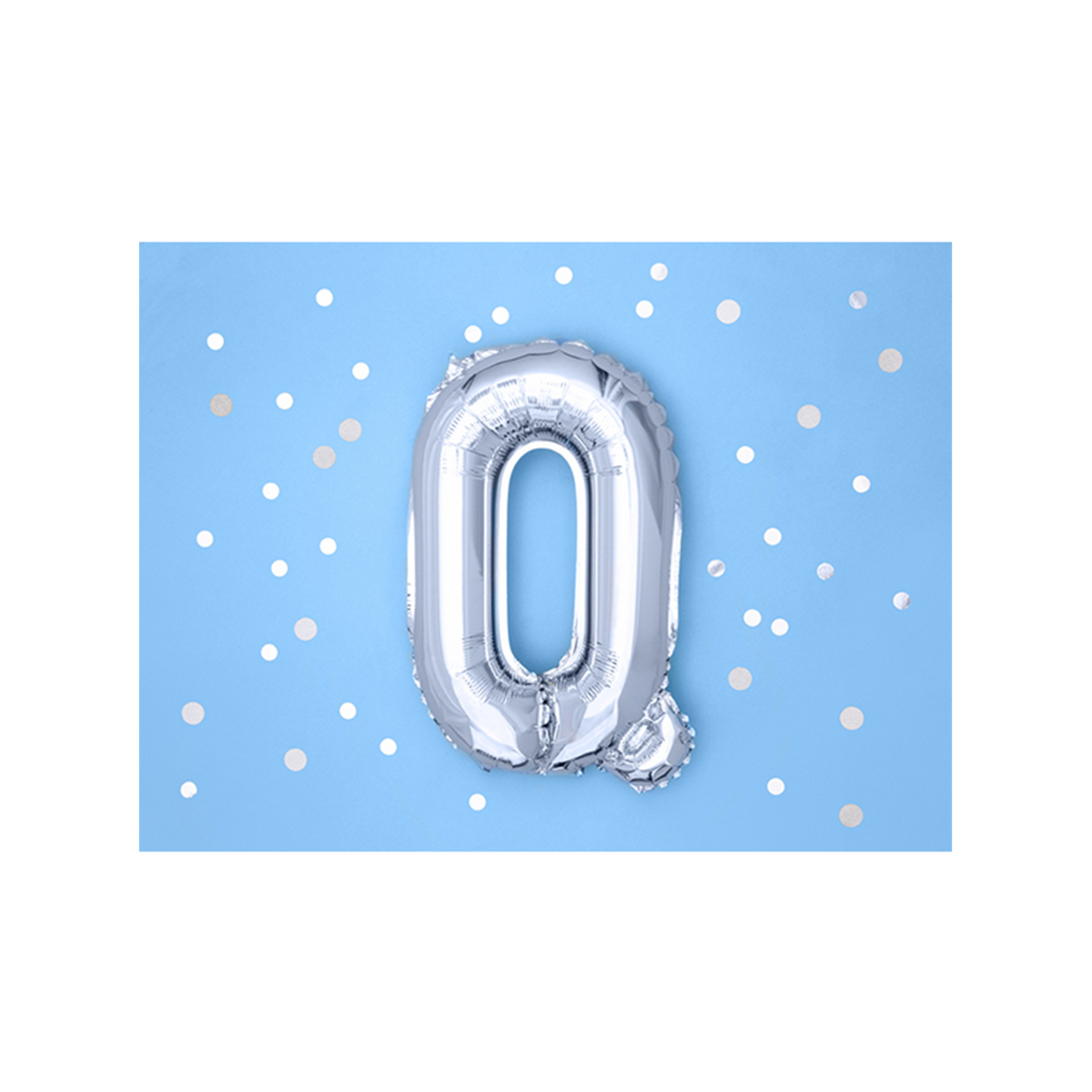 1 Ballon XS - Buchstabe Q - Silber