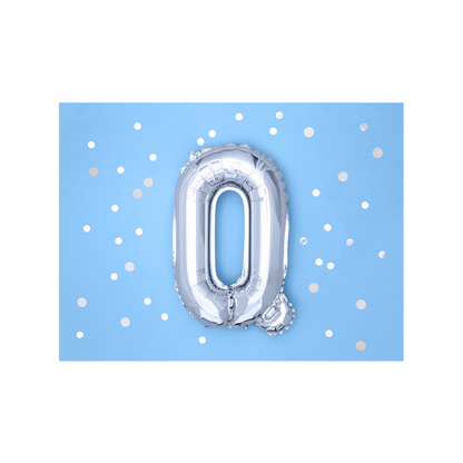 1 Ballon XS - Buchstabe Q - Silber