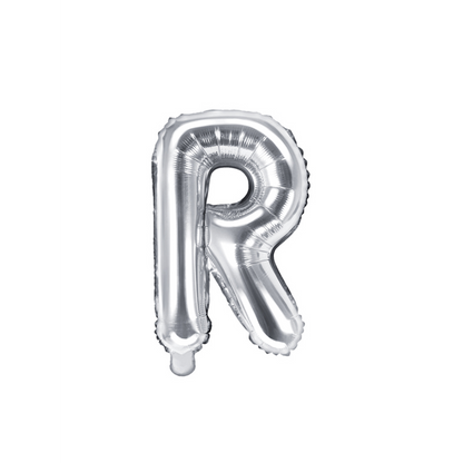 1 Ballon XS - Buchstabe R - Silber