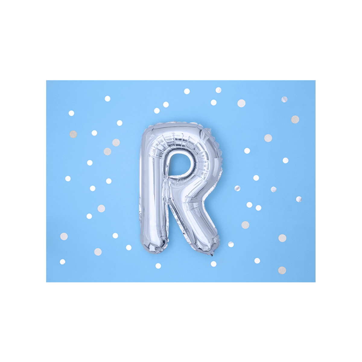 1 Ballon XS - Buchstabe R - Silber
