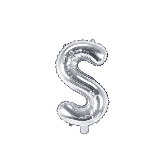 1 Ballon XS - Buchstabe S - Silber