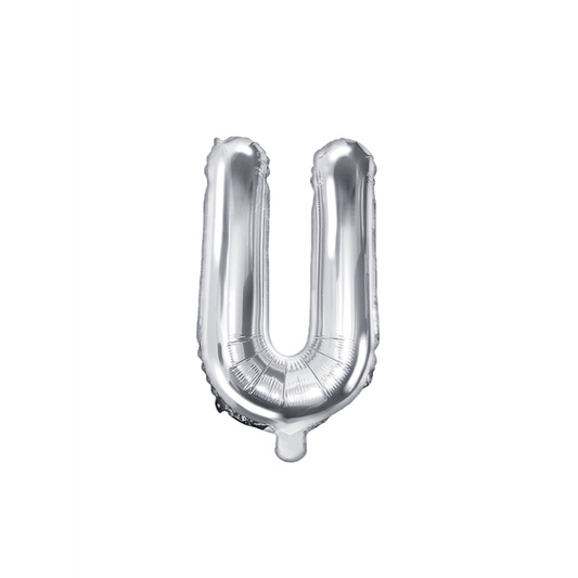 1 Ballon XS - Buchstabe U - Silber