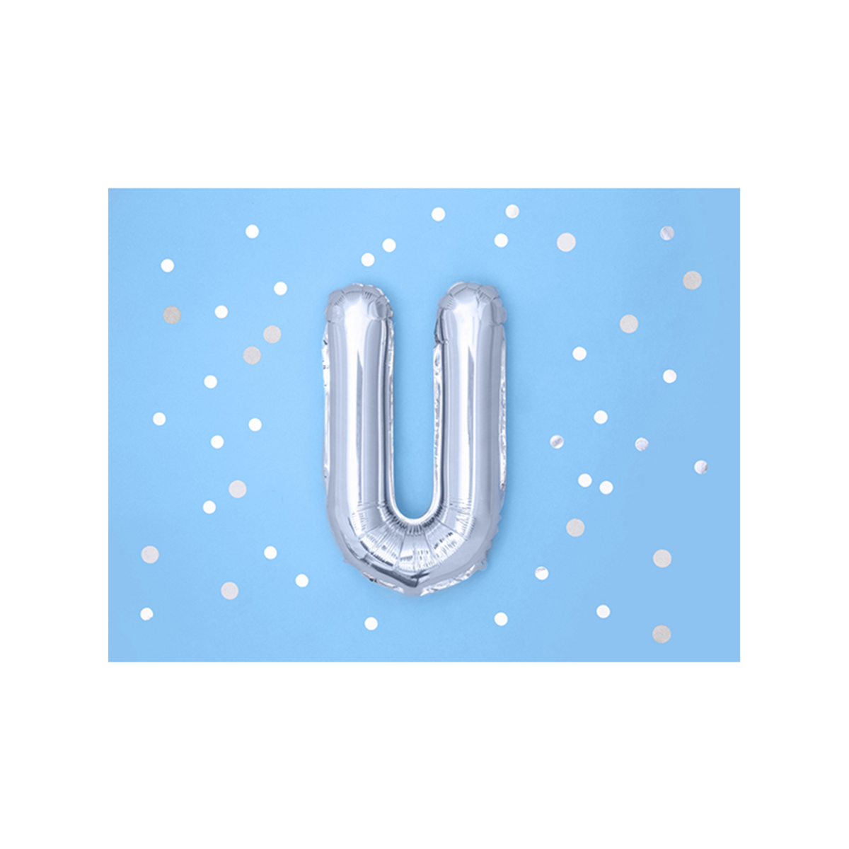 1 Ballon XS - Buchstabe U - Silber