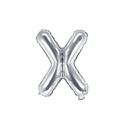 1 Ballon XS - Buchstabe X - Silber
