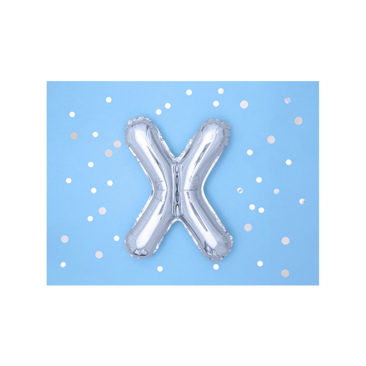 1 Ballon XS - Buchstabe X - Silber