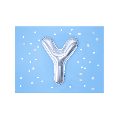 1 Ballon XS - Buchstabe Y - Silber