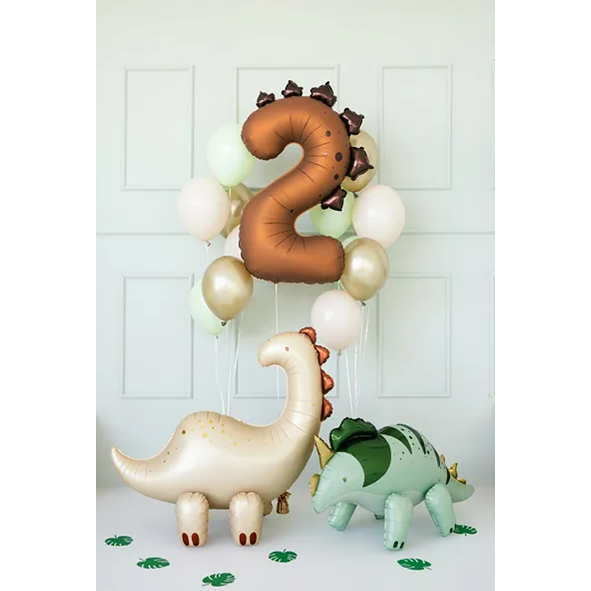 1 Ballon XXL - Zahl 2 - Dinosaurier