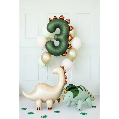 1 Ballon XXL - Zahl 3 - Dinosaurier