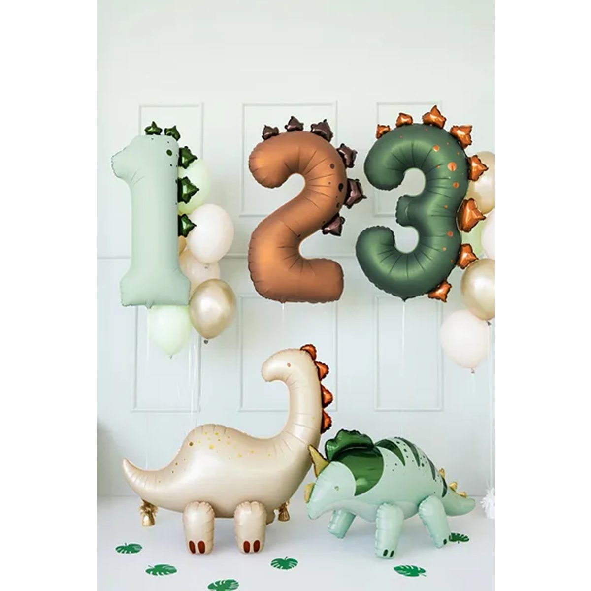 1 Ballon XXL - Zahl 3 - Dinosaurier