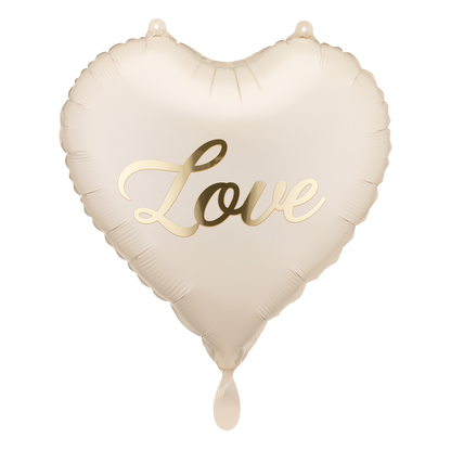 1 Ballon - Herz Love - Creme