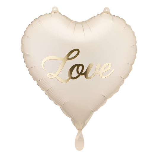 1 Ballon - Herz Love - Creme