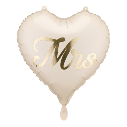2 Ballons - MR und MRS - Creme