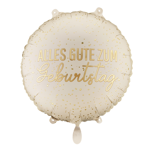 1 Ballon - Alles Gute Zum Geburtstag - Creme
