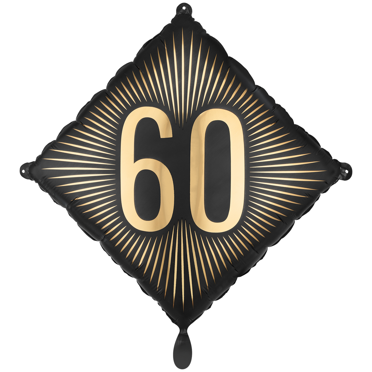 1 Ballon - Schwarz - Gold Birthday 60