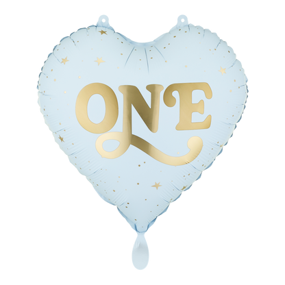 1 Ballon - ONE - Hellblau