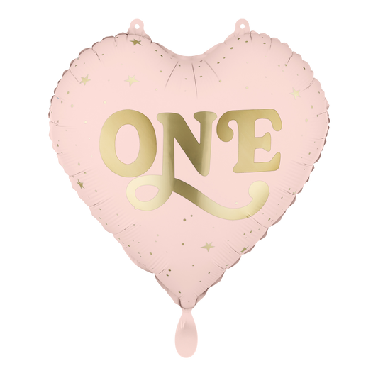 1 Ballon - ONE - Hellrosa