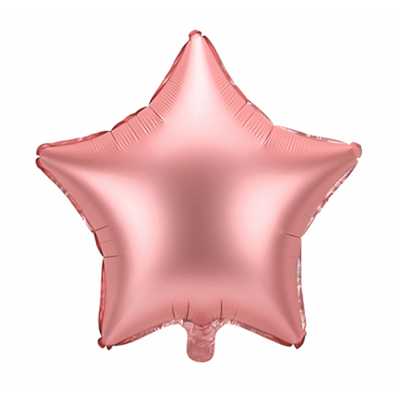 1 Ballon - Stern - Satin - RoseGold