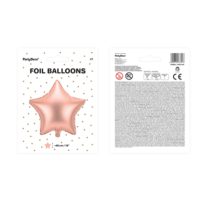 1 Ballon - Stern - Satin - RoseGold