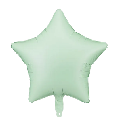 1 Ballon - Stern - Satin - Grün
