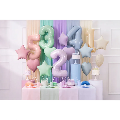 1 Ballon - Stern - Satin - Lila
