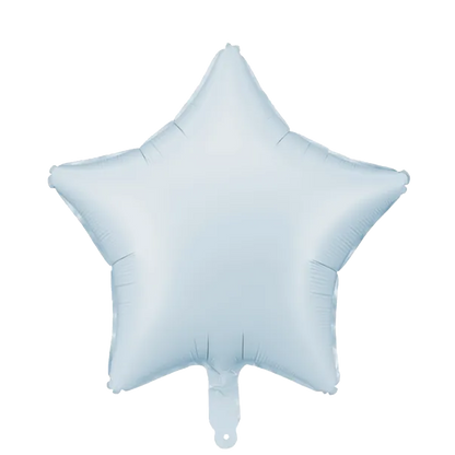 1 Ballon - Stern - Satin - Hellblau