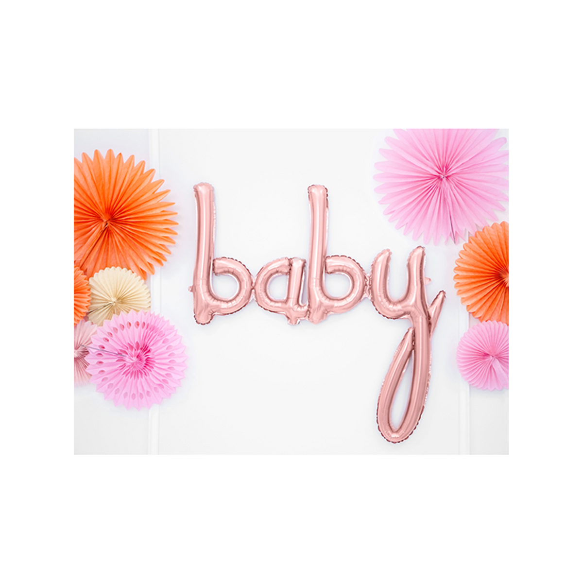 1 Ballon - Schriftzug - Baby - RoseGold