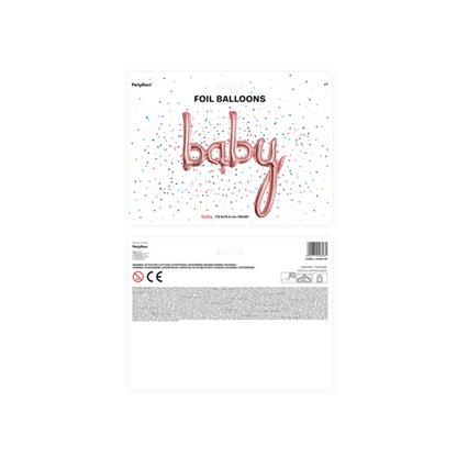 1 Ballon - Schriftzug - Baby - RoseGold