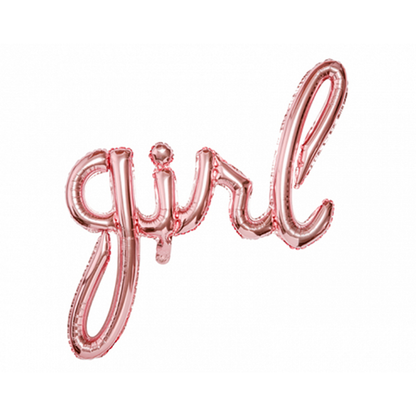 1 Ballon - Schriftzug - Girl - RoseGold