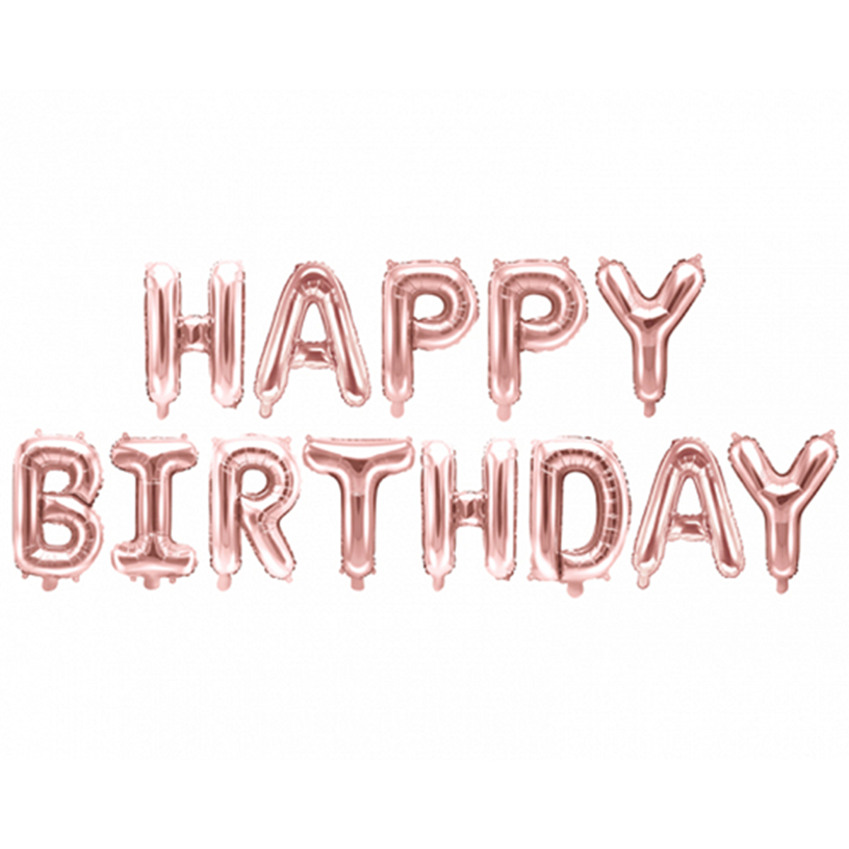 1 Ballon - Schriftzug - Happy Birthday - RoseGold