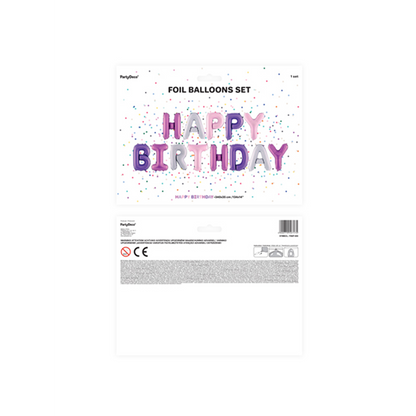 1 Ballon - Schriftzug - Happy Birthday - Trendy