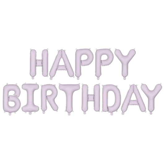 1 Ballon - Schriftzug - Happy Birthday - Lila