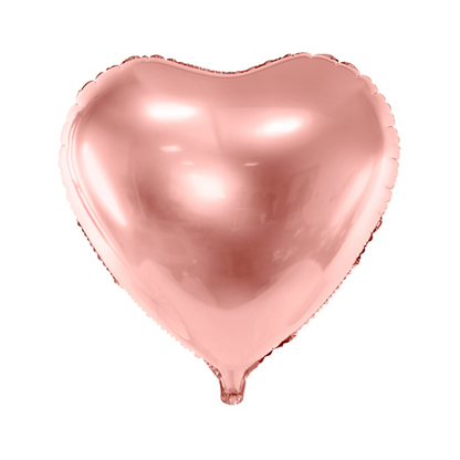 1 Ballon - Herz - RoseGold