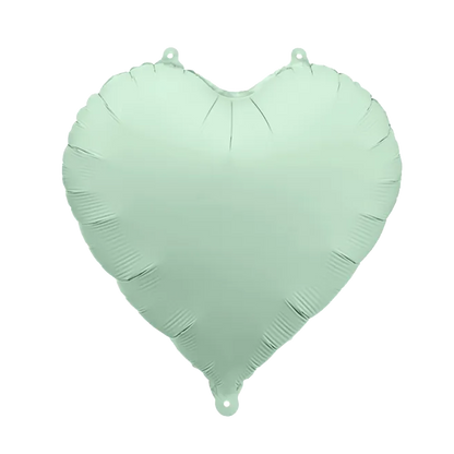 1 Ballon - Herz - Satin - Grün