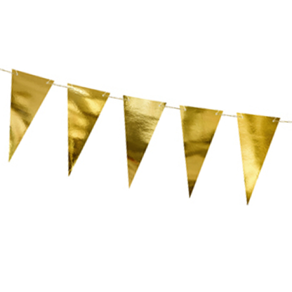 1 Wimpelgirlande - 2,15m - Gold