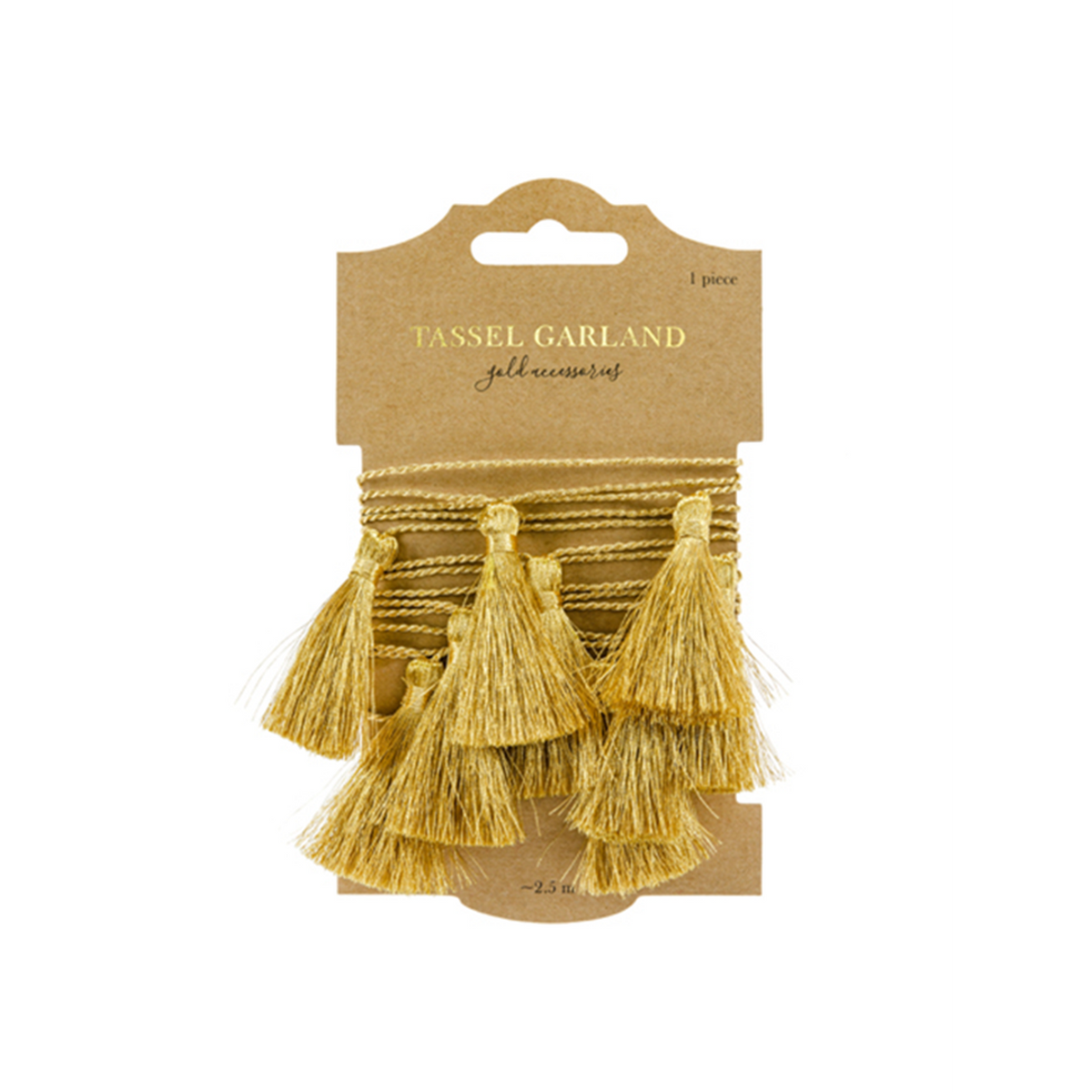 1 Tasselgirlande - 1,9m - Modern Gold
