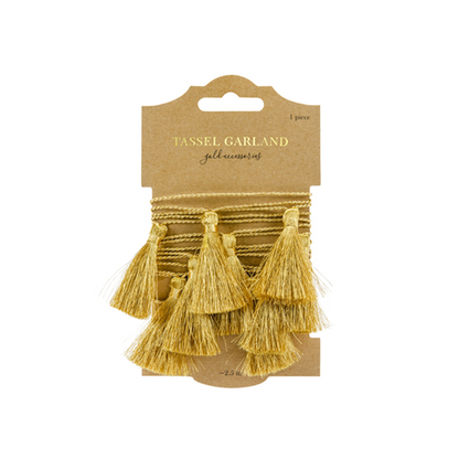 1 Tasselgirlande - 1,9m - Modern Gold