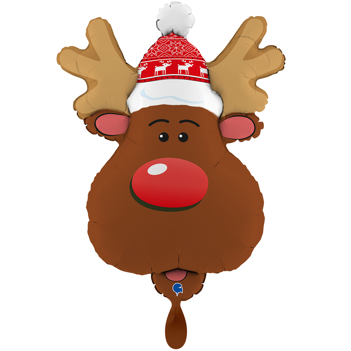1 Balloon XXL - Smiley Reindeer Head